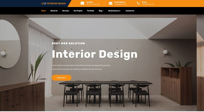 LT Interior Design là chủ đề WordPress được thiết kế dành riêng cho cửa hàng nội thất