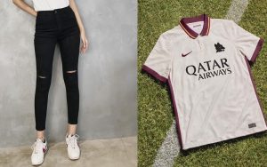 Mix áo bóng đá nữ với quần skinny